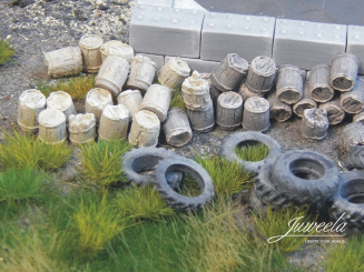 Juweela 28342 (H0) – Holzfässer Sortiment hell 