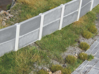 Juweela 28384 (H0) – Zaun Beton grau 