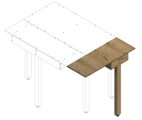 BraucheModellbahn BM300019 – Ansteck-Modul Eckig 80 x 30 cm mit 80 cm Fuß 