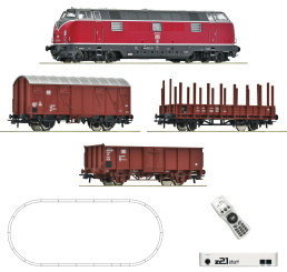 Roco 5110008 – z21 Digital-Startset mit BR 221 mit Güterzug der DB, digital (DCC) 