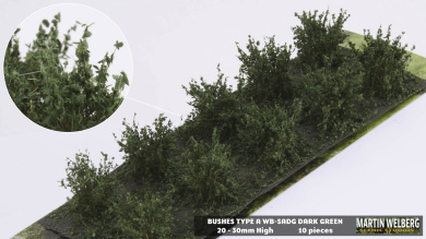 Martin Welberg Scenic Studios SADG – Büsche Typ A dunkelgrün 