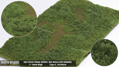 Martin Welberg Scenic Studios M026 – Wildwuchs mit Unkraut, Spätsommer, Fertigmatte 