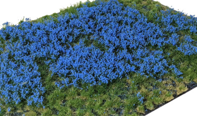 Martin Welberg Scenic Studios PB262 – Geschichtete Grasbüschel mit blauen Blumen, 2-6 mm 