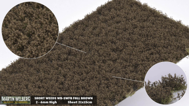 Martin Welberg Scenic Studios SWFB – Unkraut niedrig, Herbstbraun, 2-6 mm 