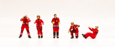 Schrumpfmich S2026L1008 – Schiffsrettung-Crew Set mit 5 Figuren, handbemalt 