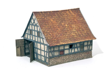 MBZ 10165 (H0) – Lasercut-Bausatz Fachwerkscheune 