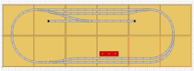 H0-Gleisplan Kleinhausen – 1 Ebene, ca. 3 qm, Gleissystem Roco Line mit Bettung 