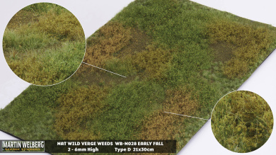 Martin Welberg Scenic Studios M028 – Wildwuchs mit Unkraut, Frühherbst, Fertigmatte 