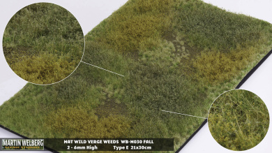 Martin Welberg Scenic Studios M030 – Wildwuchs mit Unkraut, Herbst, Fertigmatte 