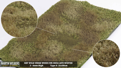 Martin Welberg Scenic Studios M034 – Wildwuchs mit Unkraut, Winter, Fertigmatte 