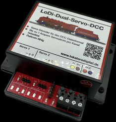 Lokstoredigital LoDi203 – LoDi-Dual-Servo-DCC 2-fach Servodecoder 