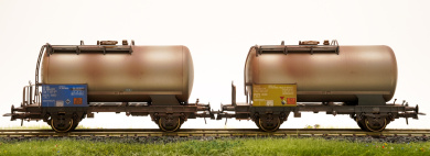Roco 76151 – 2-teiliges Kesselwagen-Set -Lonza- der SBB, patiniert (Ladegüter Bauer) 