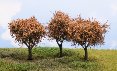 Martin Welberg Scenic Studios TSF – 3 Fine Scale Bäume, Small Fall / Herbst, ca. 6–8 cm 