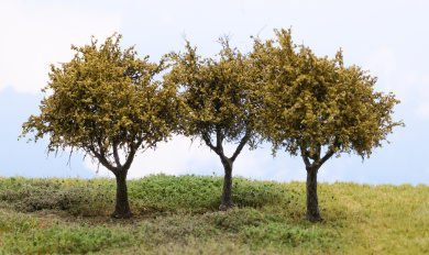 Martin Welberg Scenic Studios TSKG – 3 Fine Scale Bäume, Small Khaki Green / Khakigrün, ca. 6–8 cm 