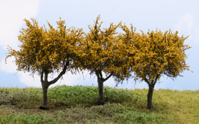 Martin Welberg Scenic Studios TSM – 3 Fine Scale Bäume, Small Moss Green / Moosgrün, ca. 6–8 cm 