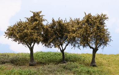 Martin Welberg Scenic Studios TSOL1 – 3 Fine Scale Bäume, Small Olive Green 1 / Olivgrün 1, ca. 6–8 cm 