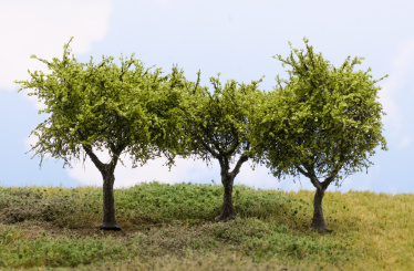 Martin Welberg Scenic Studios TSSG – 3 Fine Scale Bäume, Small Spring Green / Frühlingsgrün, ca. 6–8 cm 