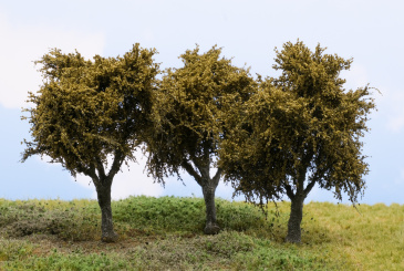 Martin Welberg Scenic Studios TMKG – 3 Fine Scale Bäume, Medium Khaki Green / Khakigrün, ca. 8–12 cm 