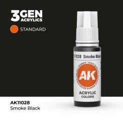 AK Interactive AK11028 – Smoke Black / Rauchschwarz, 18ml 
