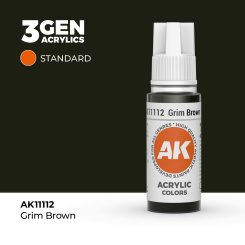 AK Interactive AK11112 – Grim Brown / Trübes Braun, 18ml 