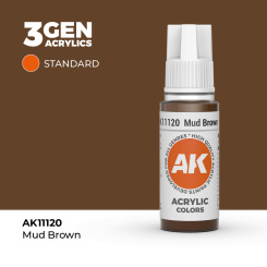 AK Interactive AK11120 – Mud Brown / Schlammiges Braun, 18ml 