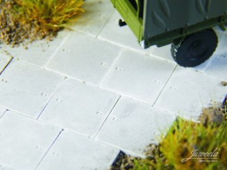 Juweela 21237 (N / TT) – Beton-Straßenplatten mit Verlegösen, 280 Stück 