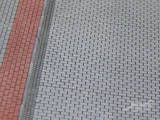 Juweela 28422 – H0 FLEXYWAY Betonsteinpflaster Gehweg und Fahrradweg, 2 Segmente 