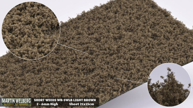 Martin Welberg Scenic Studios SWLB – Kurzes Unkraut Hellbraun, 2–6 mm, 21 × 15 cm 