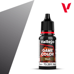 Vallejo 73201 – Game Color Wash Schwarz, 18 ml 