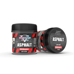 AK Interactive AK1228 – Asphalt – Strukturpaste für Straßen und Dioramen, 100 ml 