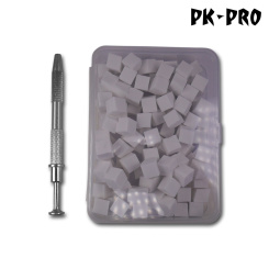 PK-Pro PK-409060 – Grip & Blend Set mit 100 Präzisionsschwämmchen und Metallgreifer 