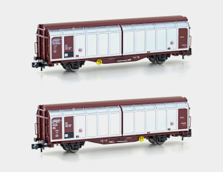 Hobbytrain H24653 (N) – 2tlg. Schiebewandwagenset Hbbillns der (D)DR 