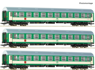 Roco 6200229 – 3-teiliges Reisezugwagen-Set -Telimena- der PKP 