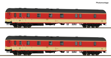 Roco 6200180 – 2-tlg. Set Bahnpostwagen Postschnellzug der ÖBB 