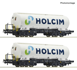 Roco 6600233 – 2-tlg. Set Silowagen der Holcim 