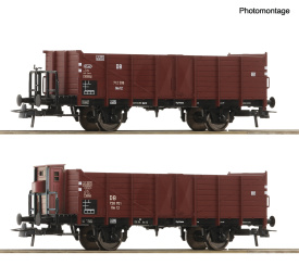 Roco 6600267 – 2-tlg. Set Offene Güterwagen der DB 