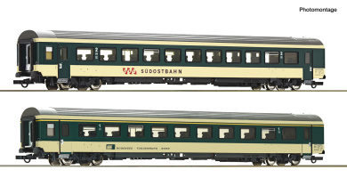 Roco 6200213 – 2-teiliges Reisezugwagen-Set -Voralpen-Express- der SOB/BT/SBB 