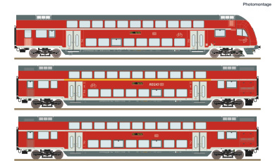Roco 6220248 (AC) – 3-teiliges Doppelstockwagen-Set der DB AG, digital 