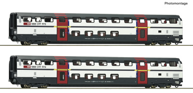 Roco 6200215 – 2-teiliges 1. Klasse Doppelstockwagen-Set -IC 2000- der SBB 