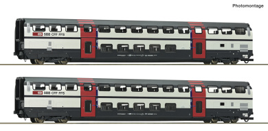 Roco 6200216 – 2-teiliges 2. Klasse Doppelstockwagen-Set -IC 2000- der SBB 