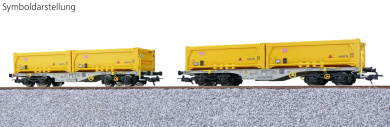 ESU 36601 – 2 Containertragwagen Sgmmns mit Mulden der D-AAEC 