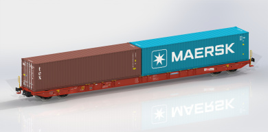 Igra 96010114 – Containerwagen Sggnss der Maersk, Tex der Rail Cargo / Nacco 