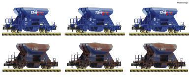 Fleischmann 6660185 (N) – 6-teiliges Schotterwagen-Set der Railpro 