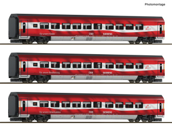 Roco 6280097 (TT) – 3-tlg. Set 2: Railjet „175 Jahre Eisenbahnen in Österreich“ der ÖBB 