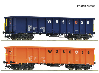Roco 6680055 (TT) – 2-tlg. Set: Offene Güterwagen, Wascosa 