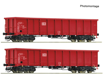 Roco 6680052 (TT) – 2-tlg. Set: Offene Güterwagen der DB AG 
