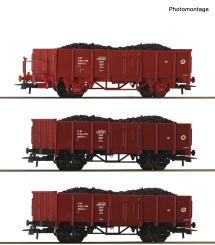 Roco 6600446 (DC) – 3-teiliges Set offener Güterwagen der ZFBH 