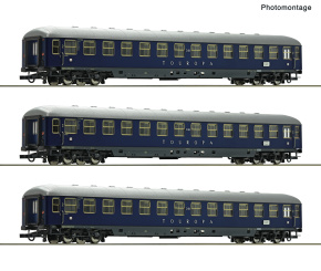 Roco 6200305 (DC) – 3-teiliges Liegewagen-Set „Touropa“ der DB 