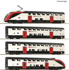 Roco 7710008 (DC) – 4-teiliger Fernverkehrs-Doppelstockzug RABe 502 405-9 der SBB, digital mit Sound 