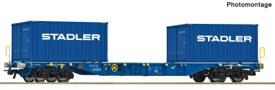 Roco 6600500 (DC) – Containertragwagen der Stadler Rail 